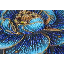 Vidutinio dydžio karoliukų siuvinėjimo rinkinys "Royal Bloom" 20x20 cm AAMB-124