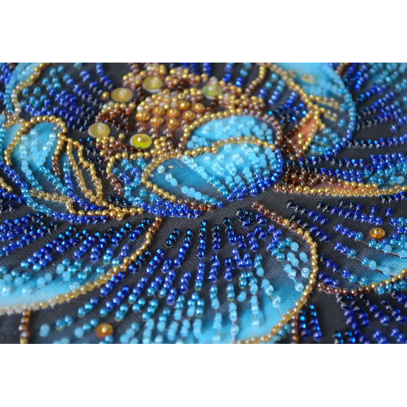 Kit de broderie de perles de taille moyenne "Royal Bloom" 20x20 cm AAMB-124