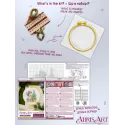 Cross-stitch kit with Hoop Included "Little Christmas Angel" 15x15 cm AAHM-091
