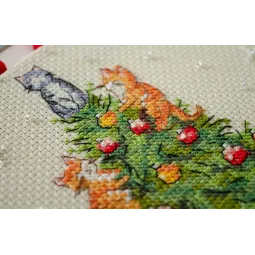 Cross-stitch kit with Hoop Included "The naughty cats" AAHM-090