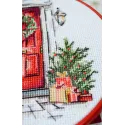 Kit de point de croix "Bienvenue festive" 15x15 cm AAHM-089