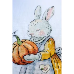 Набор для вышивания крестиком "От Мамы Зайки, с Любовью" 15x21 см AAH-297