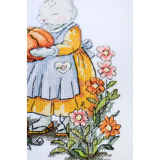 Kit de point de croix "De maman lapin, avec amour" 15x21 cm AAH-297