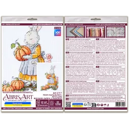 Набор для вышивания крестиком "От Мамы Зайки, с Любовью" 15x21 см AAH-297