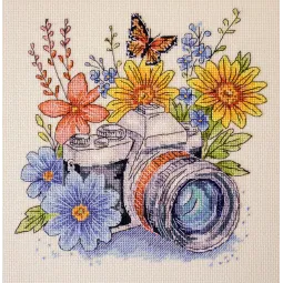 Kit de point de croix "Attrape l'instant" 20x20 cm AAH-296