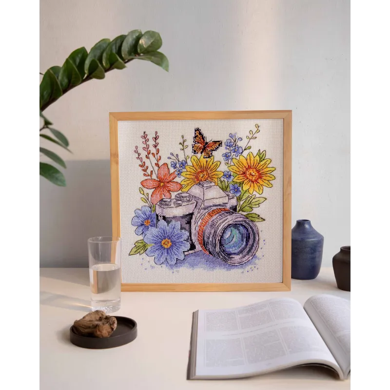 Kit de point de croix "Attrape l'instant" 20x20 cm AAH-296