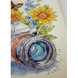 Kryželiu siuvinėjimo rinkinys "Pagauk akimirką" 20x20 cm AAH-296