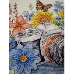 Kryželiu siuvinėjimo rinkinys "Pagauk akimirką" 20x20 cm AAH-296
