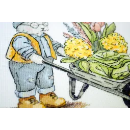 Kryželiu siuvinėjimo rinkinys "Derliaus diena" 18x21 cm AAH-293