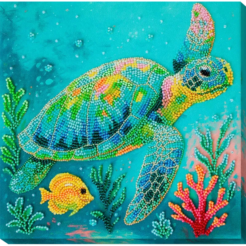 Main Bead Embroidery Kit "Ocean Traveler" 21x21 cm AAB-954