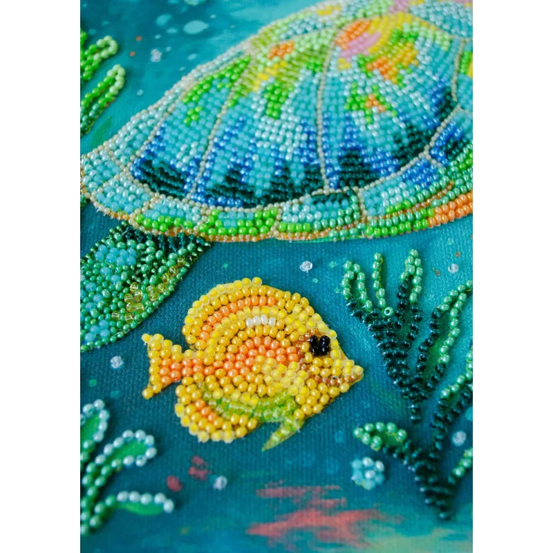 Main Bead Embroidery Kit "Ocean Traveler" 21x21 cm AAB-954