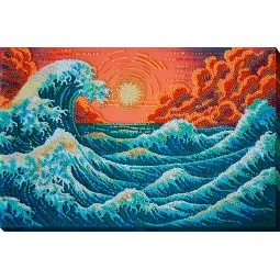 Основной набор для вышивания бисером "Шумное море…" 36x24 см AAB-953