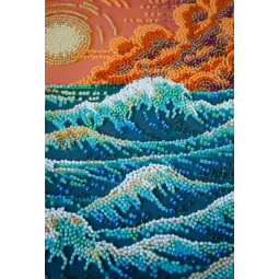 Kit principal de broderie de perles "La mer murmure…" 36x24 cm AAB-953