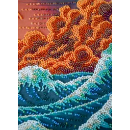 Kit principal de broderie de perles "La mer murmure…" 36x24 cm AAB-953