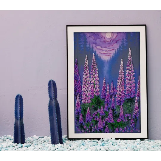 Pagrindinis rinkinys siuvinėjimui karoliukais „Moonlight“ 24x37 cm AAB-952