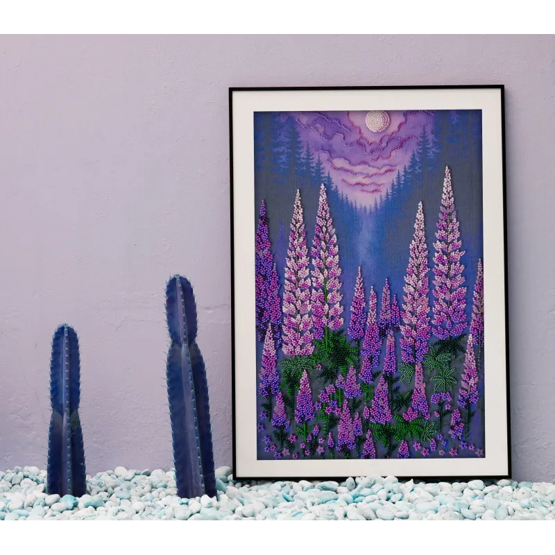 Pagrindinis rinkinys siuvinėjimui karoliukais „Moonlight“ 24x37 cm AAB-952