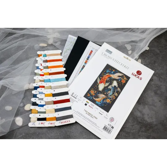Kreuzstich-Set "Zwei magische Fische" 23x38 cm SBU5091