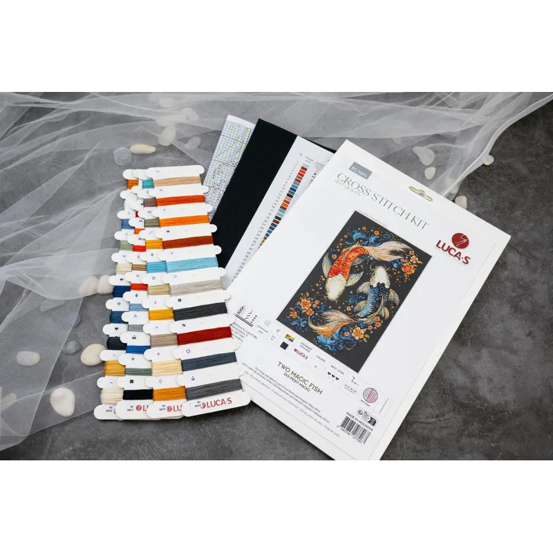 Kreuzstich-Set "Zwei magische Fische" 23x38 cm SBU5091