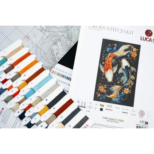 Kreuzstich-Set "Zwei magische Fische" 23x38 cm SBU5091