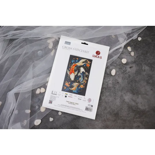 Cross Stitch Kit "Two Magic Fish" 23x38 cm SBU5091