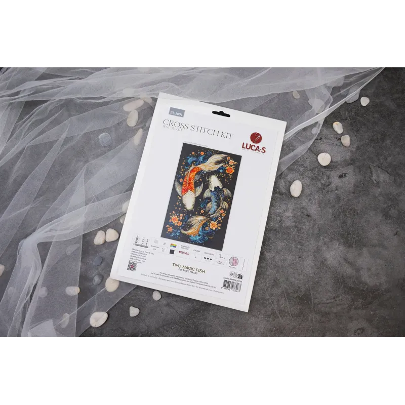Kreuzstich-Set "Zwei magische Fische" 23x38 cm SBU5091