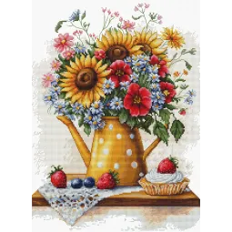 Cross Stitch Kit "Summer Flowers" 25x34 cm SB7052