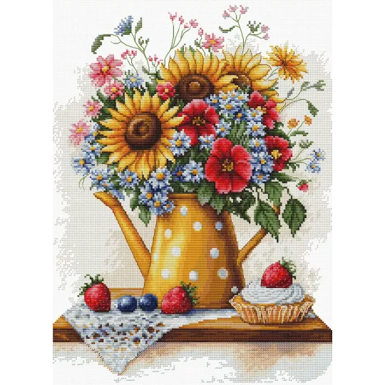 Cross Stitch Kit "Summer Flowers" 25x34 cm SB7052