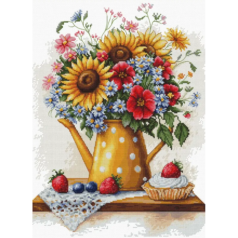 Cross Stitch Kit "Summer Flowers" 25x34 cm SB7052