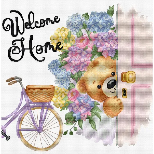Cross Stitch Kit "Welcome Home!" 22x22 cm SB1433