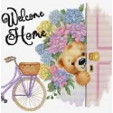 Cross Stitch Kit "Welcome Home!" 22x22 cm SB1433