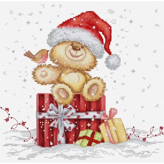 Cross Stitch Kit "Holiday Gifts" 17x20 cm SB1431