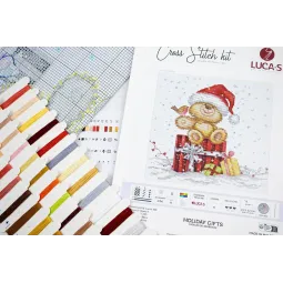 Kreuzstich-Set "Weihnachtsgeschenke" 17x20 cm SB1431