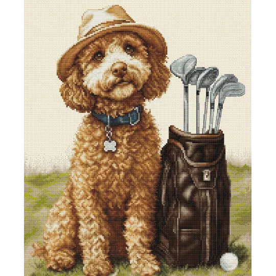 Kit de Point de Croix "Le Maître Golfeur" 26 x 31 cm SBU5090