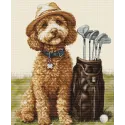 Kit de Point de Croix "Le Maître Golfeur" 26 x 31 cm SBU5090