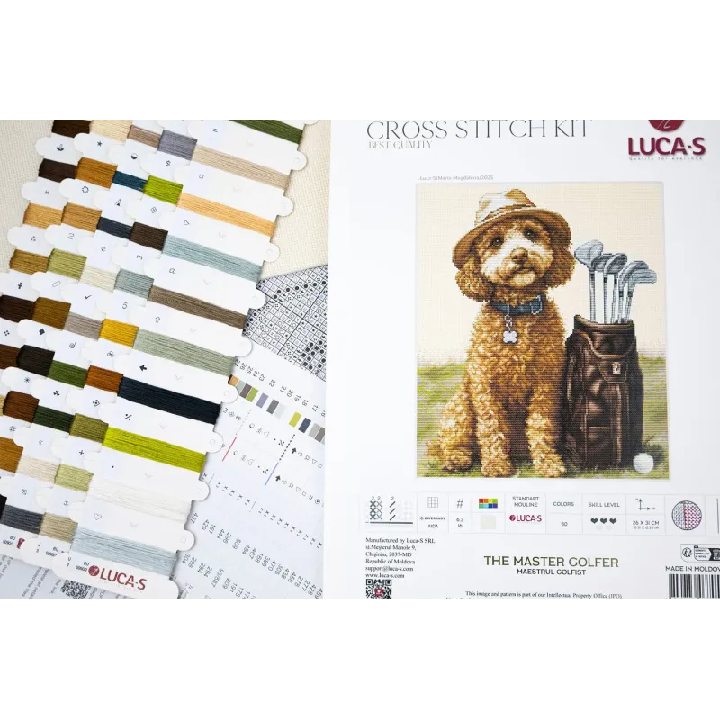 Набор для вышивания крестиком "Мастер Гольфист" 26 x 31 см SBU5090