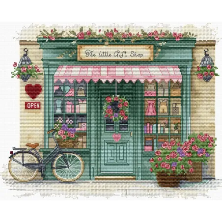 Kryželiu siuvinėjimo rinkinys "The Little Gift Shop" 26x21 cm SB1429
