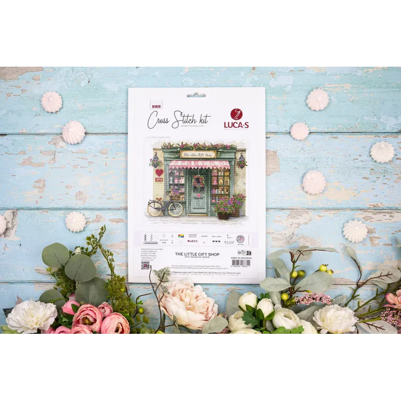 Kit point de croix "La petite boutique de cadeaux" 26x21 cm SB1429