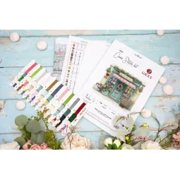 Kit point de croix "La petite boutique de cadeaux" 26x21 cm SB1429