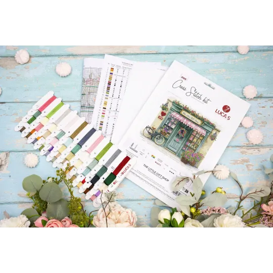 Cross Stitch Kit "The Little Gift Shop" 26x21 cm SB1429