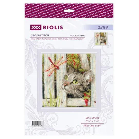 Kryželiu siuvinėjimo rinkinys. „Kas tu toks?“ 20x20 cm SR2289