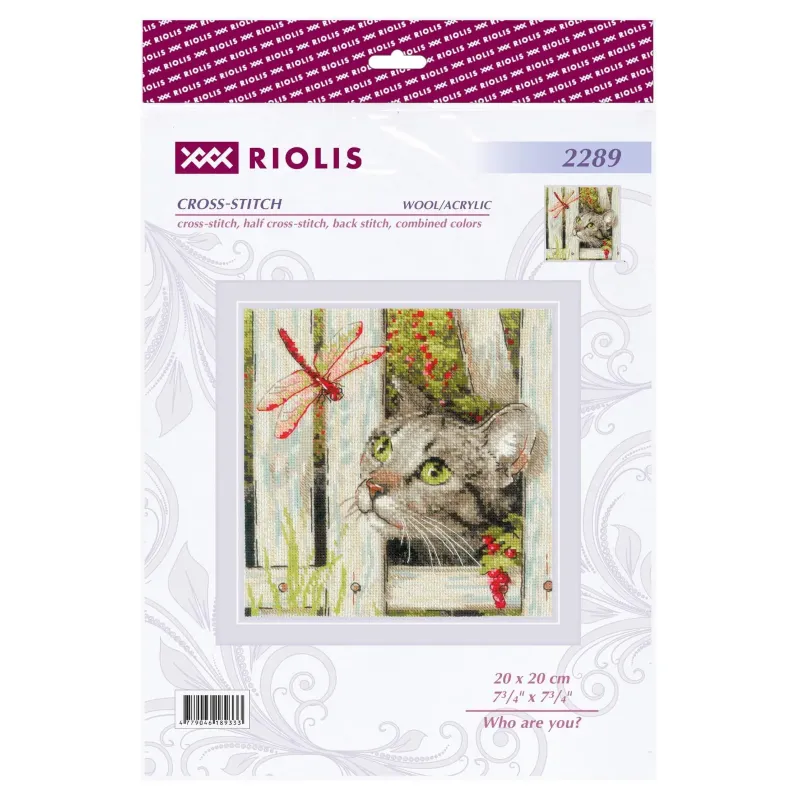 Kryželiu siuvinėjimo rinkinys. „Kas tu toks?“ 20x20 cm SR2289