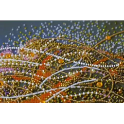 Kit de broderie de perles principal Lion doré (Animaux) AAB-742