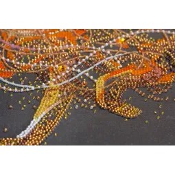 Основной набор для вышивания бисером Золотой лев (Животные) AAB-742