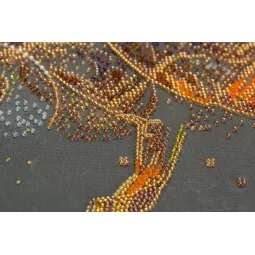 Pagrindinis karoliukų siuvinėjimo rinkinys Auksinis liūtas (Gyvūnai) AAB-742