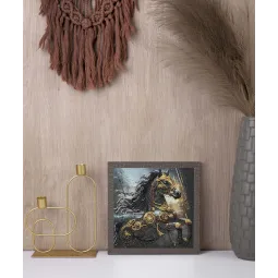 Mittelgroßes Perlenstickerei-Set „Donner der Dunkelheit“ 20x20 cm AAMB-129