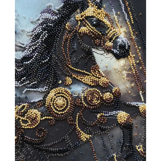 Kit de broderie de perles de taille moyenne "Tonnerre des Ténèbres" 20x20 cm AAMB-129