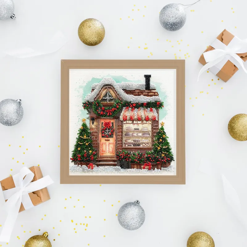 Kit de broderie de perles de taille moyenne. "Time to Celebrate" 20x20 cm AAMB-127