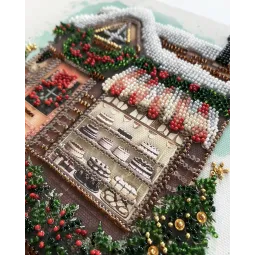 Mittelgroßer Perlenstickerei-Set. "Zeit zu Feiern" 20x20 cm AAMB-127