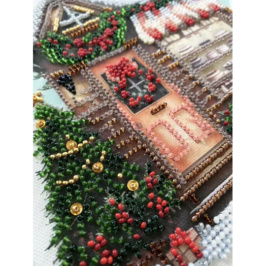 Kit de broderie de perles de taille moyenne. "Time to Celebrate" 20x20 cm AAMB-127