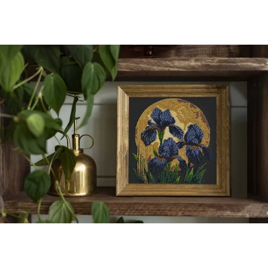 Набор для вышивки бисером среднего размера. "Танцы в золотом свете" 20x20 см AAMB-126